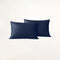 Marineblaue Bambus Kissensbezug