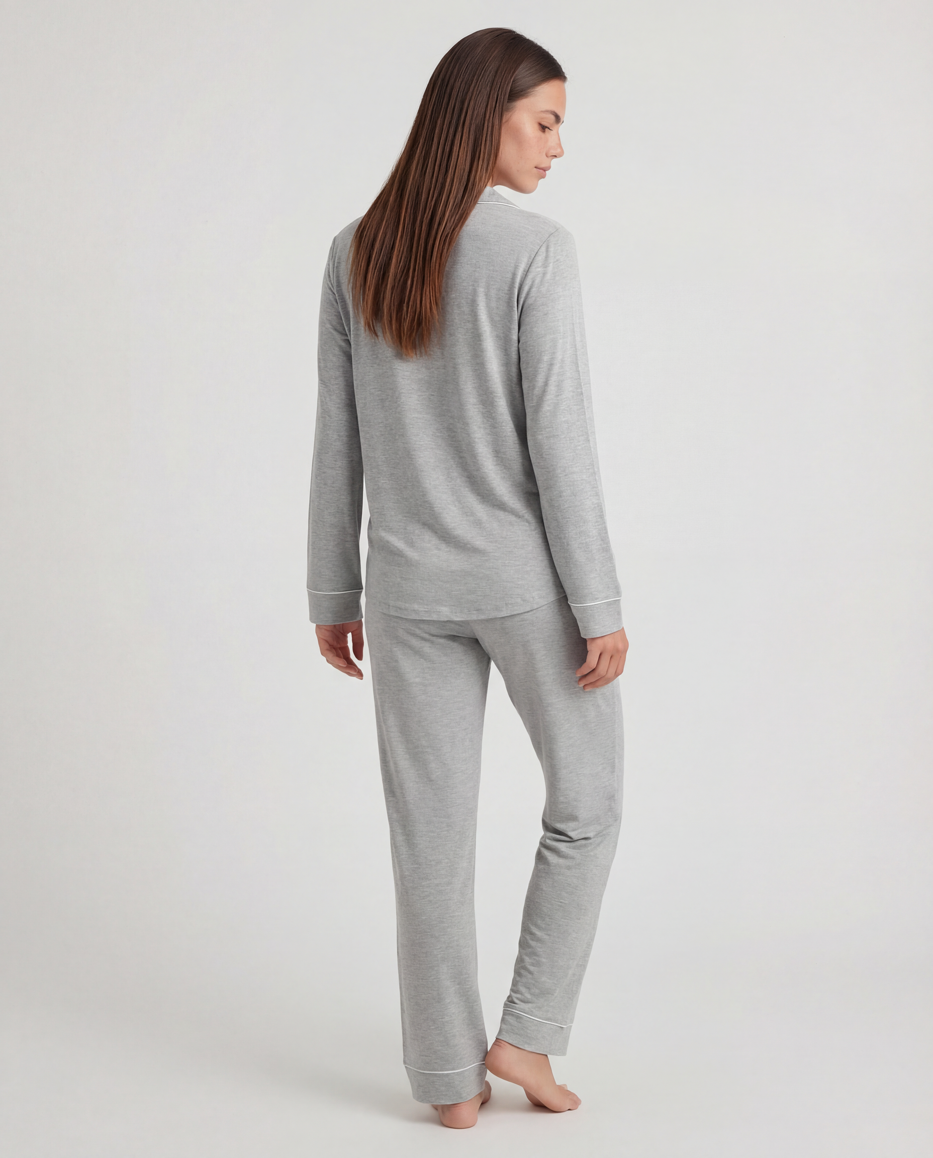 Hellgrauer Bambus Pyjama
